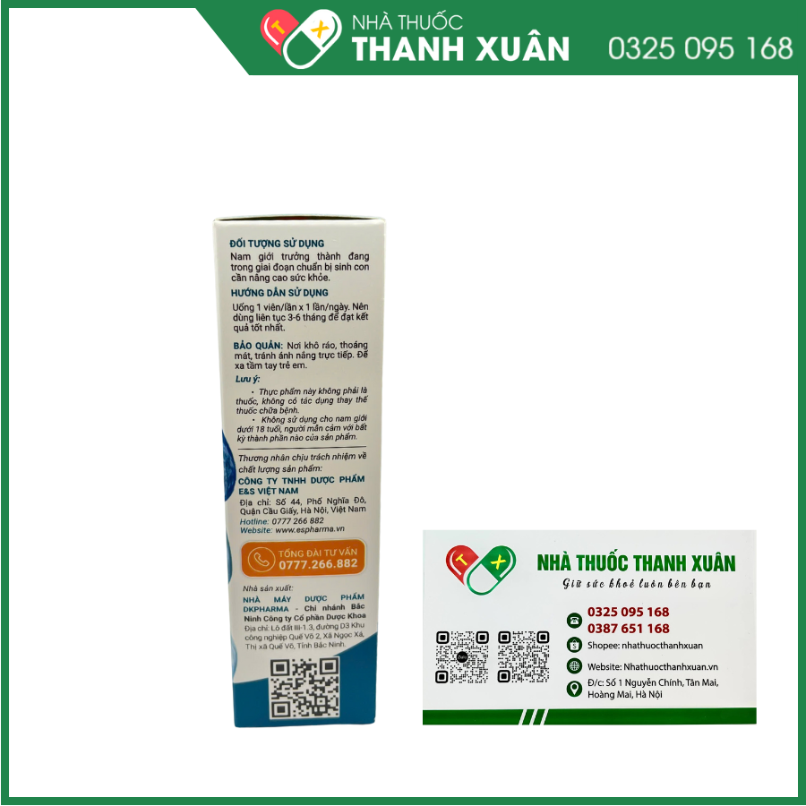 Wellmen Conception cung cấp dưỡng chất cho nam giới